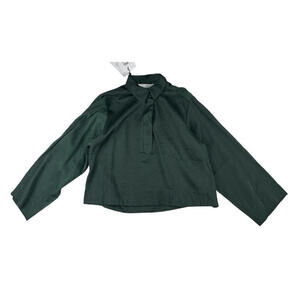 Selected Femme Cropped Shirt Blouse Green Size EU 40 | L